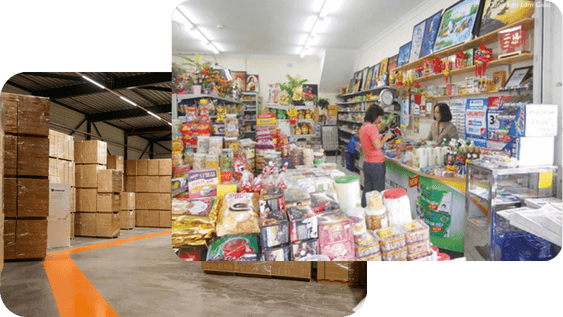 Tổng kho, đại lý kinh doanh online & cửa hàng tạp hoá